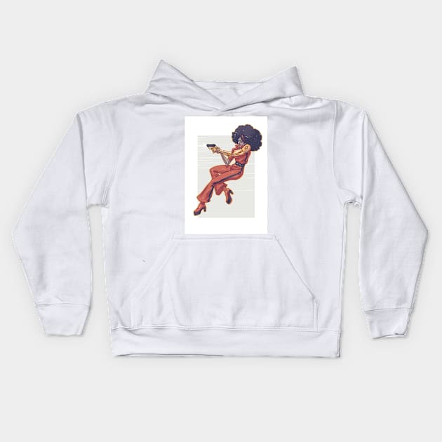 [dracotober 20] Misty Knight Kids Hoodie by dracoimagem